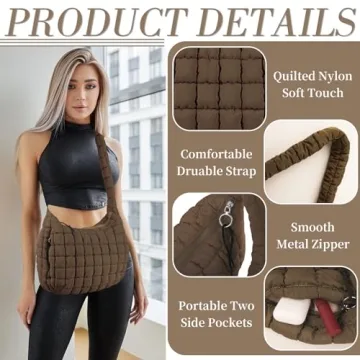 Stylish Quilted Puffer Tote Bag for Women - Versatile & Spacious