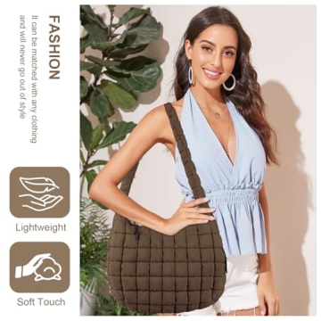 Stylish Quilted Puffer Tote Bag for Women - Versatile & Spacious
