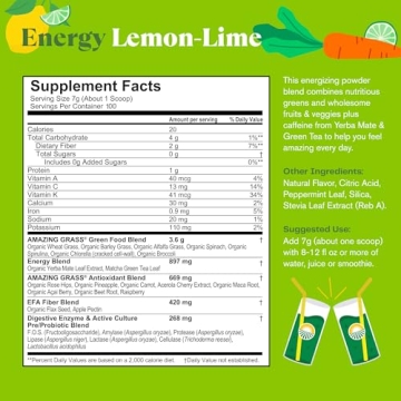 Amazing Grass Superfood Energy Powder with Matcha