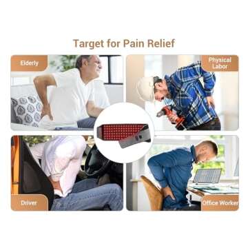 Comfytemp Red Light Therapy Belt, FSA HSA Eligible Infrared Red Light Therapy for Body, 22W Light Wr...