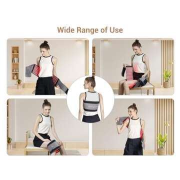 Comfytemp Red Light Therapy Belt, FSA HSA Eligible Infrared Red Light Therapy for Body, 22W Light Wrap with Pulse for Back Waist Muscle Pain Relief, Improve Joint Inflammation