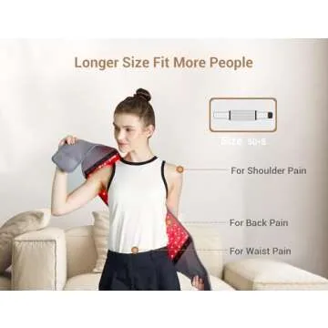 Comfytemp Red Light Therapy Belt, FSA HSA Eligible Infrared Red Light Therapy for Body, 22W Light Wrap with Pulse for Back Waist Muscle Pain Relief, Improve Joint Inflammation