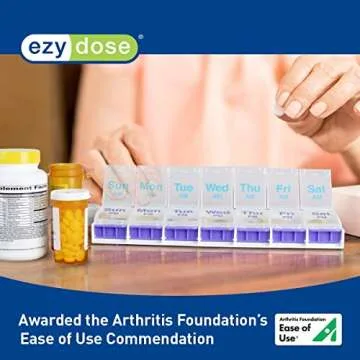 EZY DOSE Weekly Pill Organizer for Medications and Vitamins