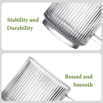 Qipecedm Premium Glass Coffee Mugs Set - Elegant & Durable