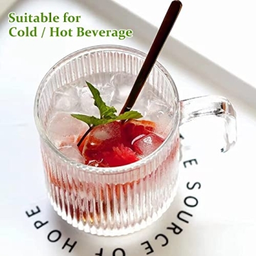 Qipecedm Premium Glass Coffee Mugs Set - Elegant & Durable