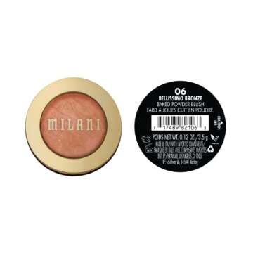 Milani Baked Blush - Bellissimo Bronze (0.12 Ounce) Cruelty-Free Powder Blush - Shape, Contour & Highlight Face for a Shimmery or Matte Finish