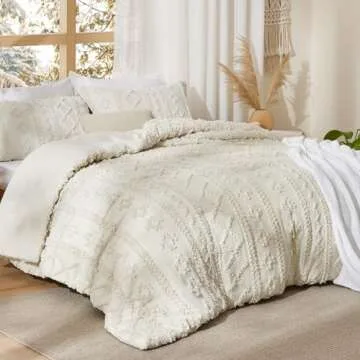 Bedsure Tufted Boho Comforter Set for Cozy Luxury