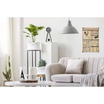 Chicken Knowledge Chicken Decor Metal Tin Sign Chicken Coop Signs Wall Decor Breeds Of Chickens Retro Farm Chicken Signs For Coop Funny Outdoor Decorations Parts Of Chicken Wing Anatomy Types Combs 8x12 inch