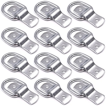 EXCELFU 12 Pack Heavy Duty D-Ring Tie Downs for Trailers and Trucks