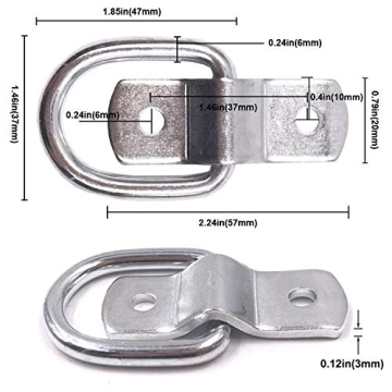 EXCELFU Heavy-Duty D-Ring Tie Downs for Safe Transport