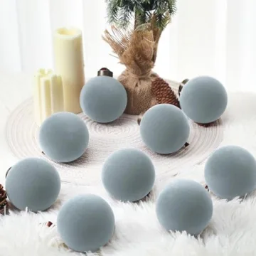 Liliful 15 Pcs Velvet Christmas Balls for Holiday Decor