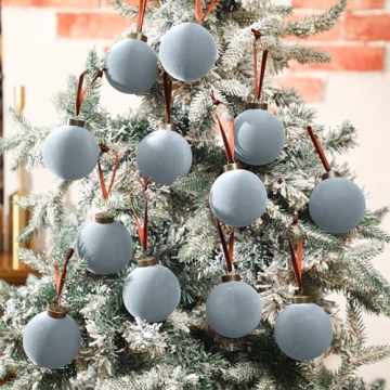 Liliful 15 Pcs Velvet Christmas Balls for Holiday Decor