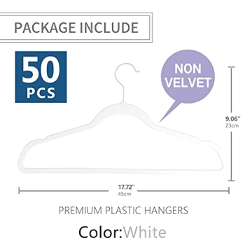 Premium Thin Plastic Hangers - 50PCS Space Saving Design