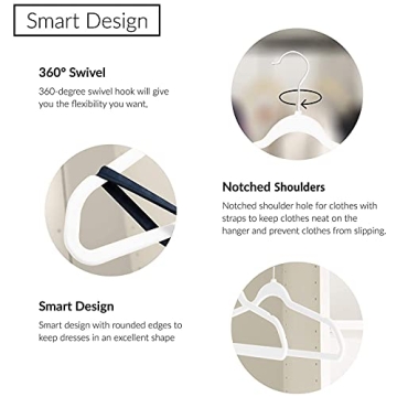 Premium Thin Plastic Hangers - 50PCS Space Saving Design