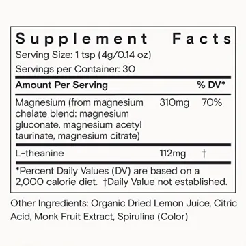 Moon Juice Magnesi-Om Blue Lemon - 30 Servings Magnesium Powder