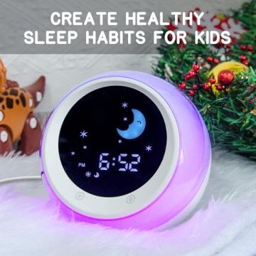 I·CODE Kids Sleep Training Alarm Clock with Night Light