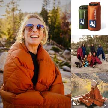 Horizon Hound GR-20 Down Camping Blanket - Outdoor Travel Quilt, Black | Insulated, Lightweight & Wa...