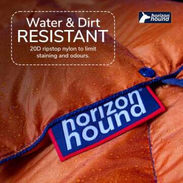 Horizon Hound GR-20 Down Camping Blanket - Outdoor Travel Quilt, Black | Insulated, Lightweight & Warm Gear for Sleep, Camping, Stadium, Hiking & Festivals | Water Resistant, Packable & Compact