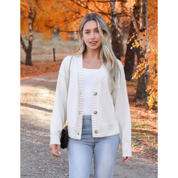 Zeagoo Cropped Cardigan Stylish Women's Fall Sweater