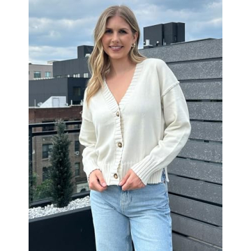 Zeagoo Cropped Cardigan Stylish Women's Fall Sweater