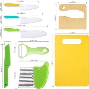 Leking 8 Pcs Kids Kitchen Knife Set - Safe and Engaging Tools