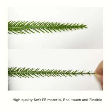 5FT Christmas Garlands Norfolk Pine Garland Real Touch Artificial Faux Greenery Garland for Holiday Indoor Outdoor Decor