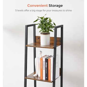 VASAGLE 5-Tier Ladder Shelf for Stylish Storage Solutions