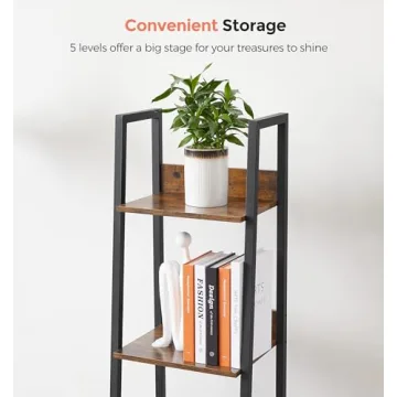 VASAGLE 5-Tier Ladder Shelf for Stylish Storage Solutions