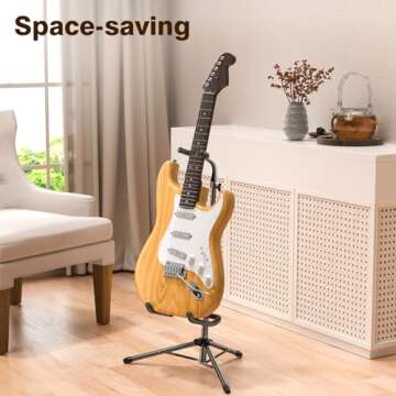 New bee Adjustable & Foldable Guitar Stand for All Instruments