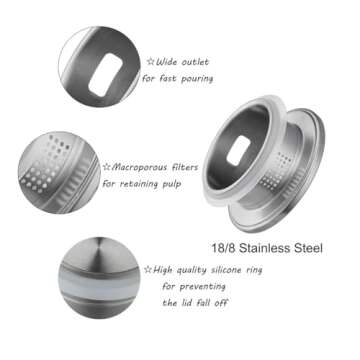 Purefold 68 Ounces Glass Pitcher with Lid, Hot/Cold Water Carafe with Handle, Home Kitchen Juice and...