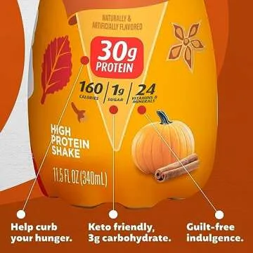 Premier Protein Pumpkin Spice Shake 30g Protein Low Sugar Limited Edition