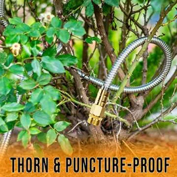 Tardigrade Metal Garden Hose 50 FT, Heavy Duty 304 Stainless Steel Water Hoses, Unmatched Durability, Flexible, No Kink & Tangle, Lightweight, Pet & Rust Proof for Outdoor Lawn Yard