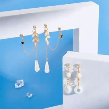 PH PandaHall 100pcs 24K Gold Plated Ball Post Earrings with Loop Stainless Steel Earring Studs with Ear Nuts Hypoallergenic Earring Findings for DIY Jewelry Making Findings 7x4mm