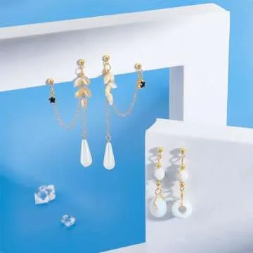 PH PandaHall 100pcs 24K Gold Plated Ball Post Earrings with Loop Stainless Steel Earring Studs with Ear Nuts Hypoallergenic Earring Findings for DIY Jewelry Making Findings 7x4mm