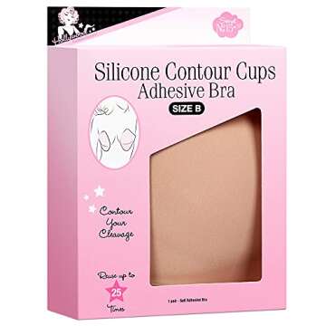 Hollywood Fashion Secrets Silicone Contour Cups, Size A, Versatile Push Up Support & Coverage
