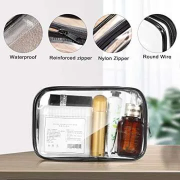 Weewooday Clear Cosmetics Bags for Travel & Organization