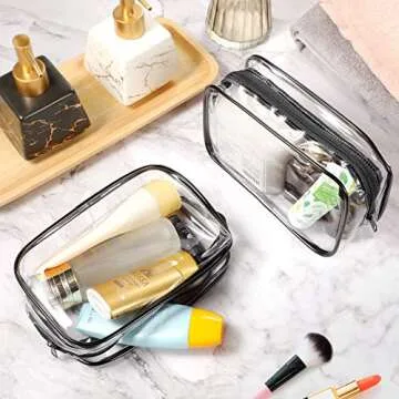 Weewooday Clear Cosmetics Bags for Travel & Organization