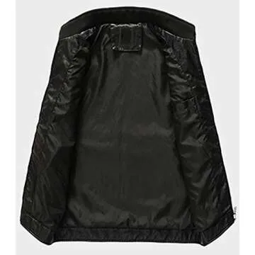 Youhan Men's Casual Zip Up Slim Bomber Faux Leather Jacket for All Occasions