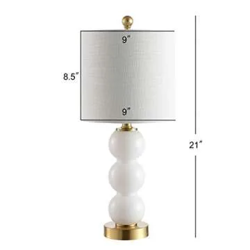 JONATHAN Y 21" Glass/Metal LED Table Lamp for Modern Homes