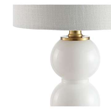 JONATHAN Y 21" Glass/Metal LED Table Lamp for Modern Homes