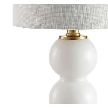 JONATHAN Y 21" Glass/Metal LED Table Lamp for Modern Homes