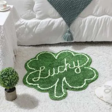 Ceenna Shamrock Doormat for St. Patrick's Day Decor