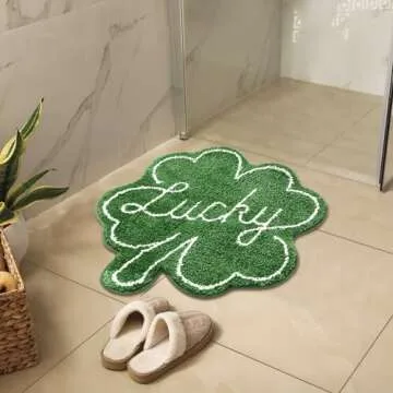 Ceenna Shamrock Doormat for St. Patrick's Day Decor