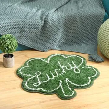 Ceenna Shamrock Doormat for St. Patrick's Day Decor
