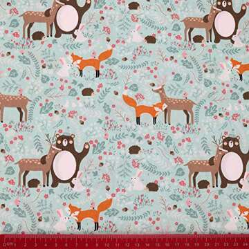 Hanjunzhao Cute Animal Print Quilting Fabric Bundle 18x22