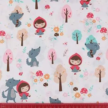 Hanjunzhao Cute Animal Print Quilting Fabric Bundle 18x22