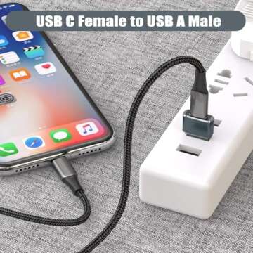 Basesailor USB to USB-C Adapter 3-Pack for iPhone and More