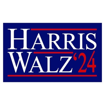 Kamala Harris Tim Walz 2024 Election Bumper Sticker - Blue Democrat Design
