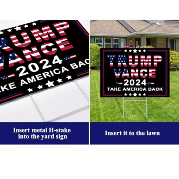 Trump Vance 2024 Outdoor Yard Sign - Take America Back