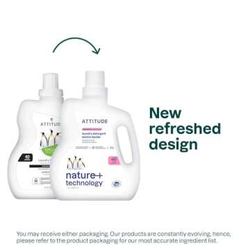 ATTITUDE Liquid Laundry Detergent, EWG Verified Laundry Soap, HE Compatible, Vegan and Plant Based P...